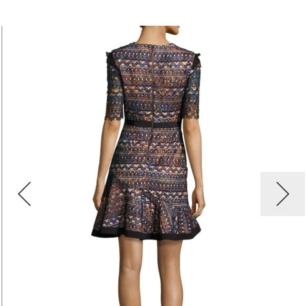 Saloni Juno butterfly dress , multi color size US8 -UK 12
